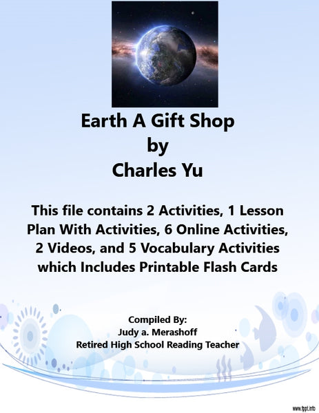 Earth A Gift Shop by Charles Yu 7th Grade Florida Collection 5 Supplemental Activities {{ JAMsCraftCloset }}