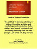 Letter to Viceroy Lord Irwin 10th Grade Collection 6 HMH Textbook {{ JAMsCraftCloset }}