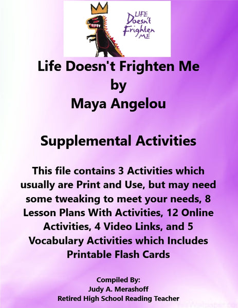 Florida Collections 6th Grade Collection 1 Life Doesnt Frighten Me Supplemental Activities {{ JAMsCraftCloset }}