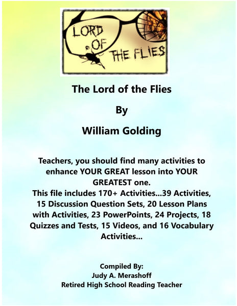 Lord of the Flies By William Golding Teacher Supplemental Resources Fun Engaging {{ JAMsCraftCloset }}