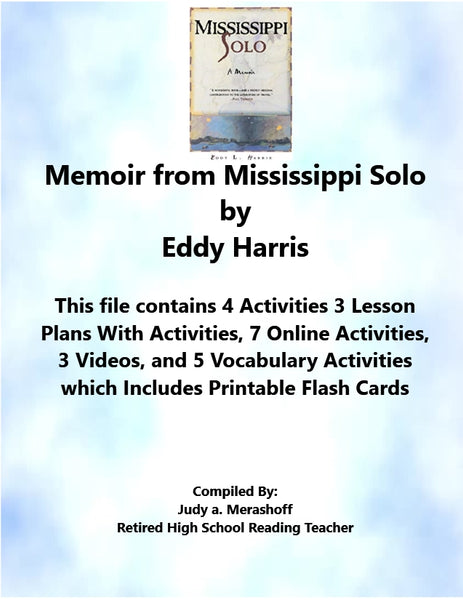 Memoir from Mississippi Solo by Eddy Harris Florida Collections 7th Grade Collection 3 {{ JAMsCraftCloset }}