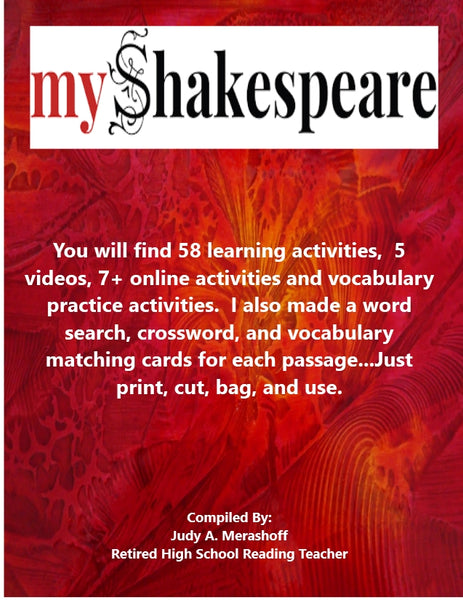 My Shakespeare by Kate Tempest from HMH 9th Grade Textbook Collection 4 {{ JAMsCraftCloset }}