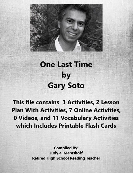 Florida Collection 8th Grade Collection 6 One Last Time Gary Soto Supplemental Activities {{ JAMsCraftCloset }}