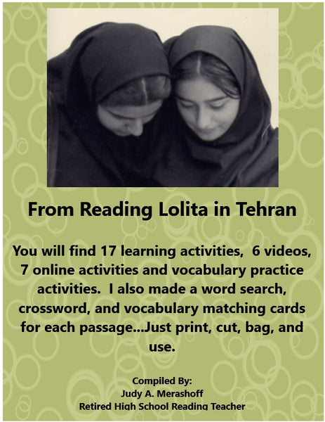 Reading Lolita in Tehran from HMH 9th Grade Textbook Collection 2 {{ JAMsCraftCloset }}