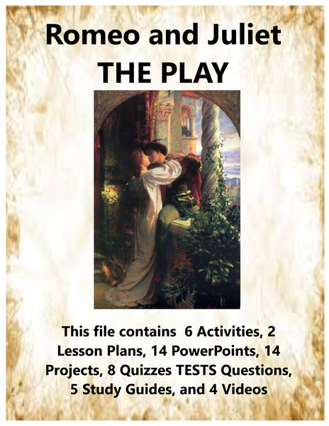 Romeo and Juliet The Play Teacher Supplemental Resources Fun Engaging {{ JAMsCraftCloset }}