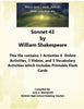 Sonnet 43 by William Shakespeare from Florida Collections 7th Grade Collection 2 {{ JAMsCraftCloset }}