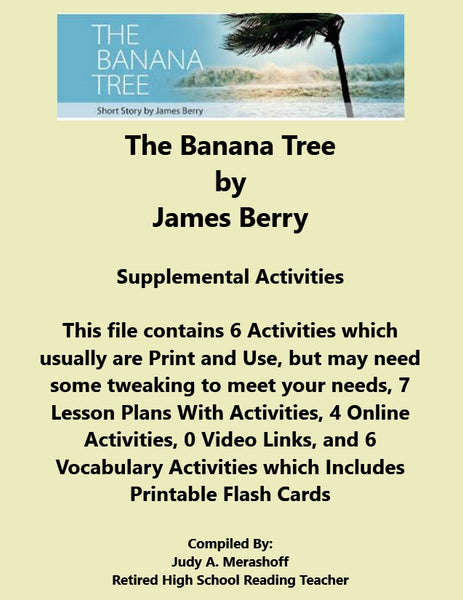 Florida Collections 6th Grade Collection 3 The Banana Tree Supplemental Activities {{ JAMsCraftCloset }}