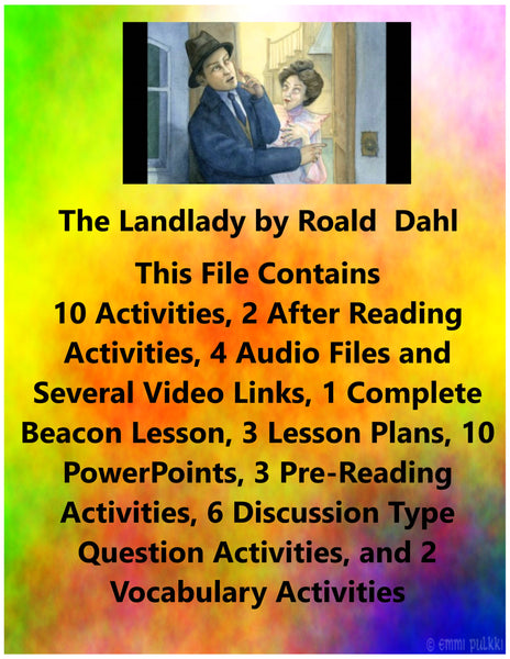 The Landlady by Roald Dahl Teacher Supplemental Resources Fun Engaging {{ JAMsCraftCloset }}