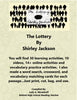 The Lottery by Shirley Jackson from HMH 10th Grade Textbook Collection 1 Supplemental Resources {{ JAMsCraftCloset }}