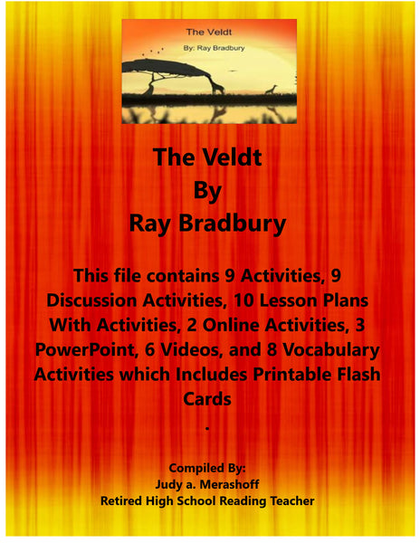 The Veldt by Ray Bradbury Short Story Teacher Supplemental Resources {{ JAMsCraftCloset }}