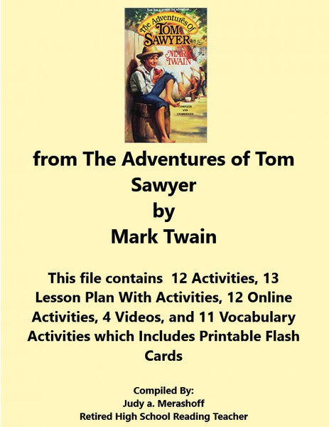 Florida Collection 8th Grade Collection 5 from The Adventures of Tom Sawyer Supplemental Activities {{ JAMsCraftCloset }}