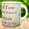 MUG Full Wrap Digital Graphic Design Download COFFEE GETS ME STARTED SVG-PNG-JPEG Sublimation Crafters Delight {{ JAMsCraftCloset }}