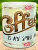 MUG Full Wrap Digital Graphic Design Download COFFEE IS MY SPIRIT ANIMAL SVG-PNG-JPEG Sublimation Crafters Delight {{ JAMsCraftCloset }}