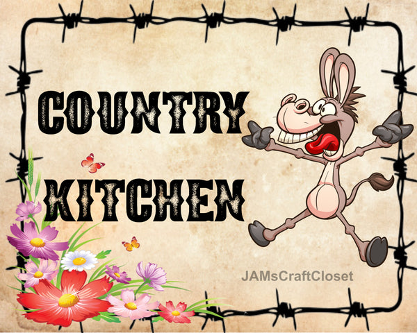 Digital Graphic Design SVG-PNG-JPEG Download Positive Saying Love COUNTRY KITCHEN 2 DONKEY Crafters Delight {{ JAMsCraftCloset }}