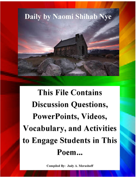 Daily by Naomi Shihab Nye Teacher Supplemental Resources Fun Engaging {{ JAMsCraftCloset }}
