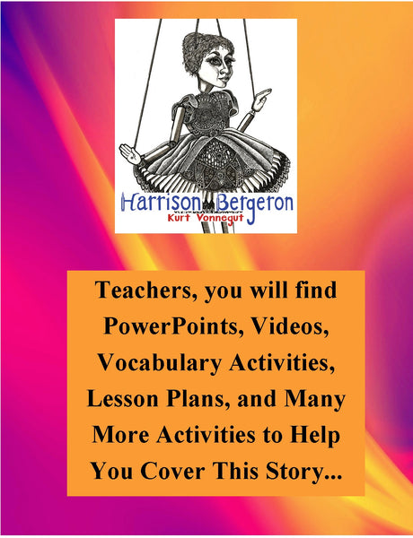 Harrison Bergerson by Kurt Vonnegut Teacher Supplemental Resources Fun Engaging {{ JAMsCraftCloset }}