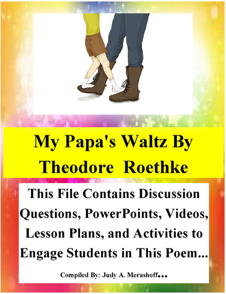My Papa's Waltz by Theodore Roethke Teacher Supplemental Resources Fun Engaging {{ JAMsCraftCloset }}