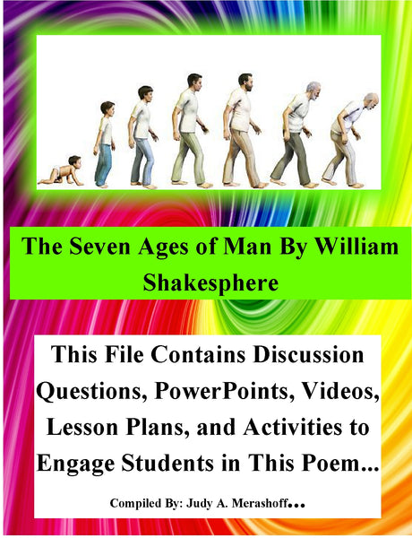 The Seven Ages of Man by William Shakesphere Teacher Supplemental Resources Fun {{ JAMsCraftCloset }}