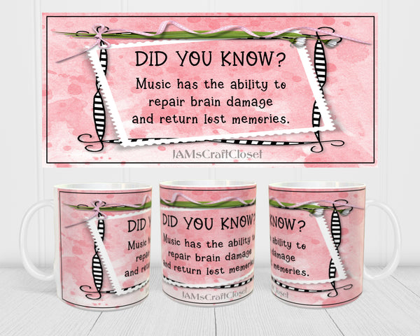 MUG Coffee Full Wrap Sublimation Digital Graphic Design Download DID YOU KNOW SVG-PNG Crafters Delight {{ JAMsCraftCloset }}