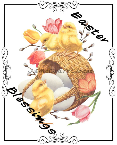 EASTER BLESSINGS Digital Graphic SVG-PNG-JPEG Download Holiday Decor Love Crafters Delight {{ JAMsCraftCloset }}