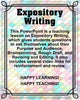 PowerPoint Teacher Resource Lesson for EXPOSITORY WRITING Lesson Videos Printable Activities Happy Teaching {{ JAMsCraftCloset }}