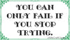 ONLY FAIL IF YOU STOP TRYING Digital Graphic SVG-PNG-JPEG Download Crafters Delight {{ JAMsCraftCloset }}