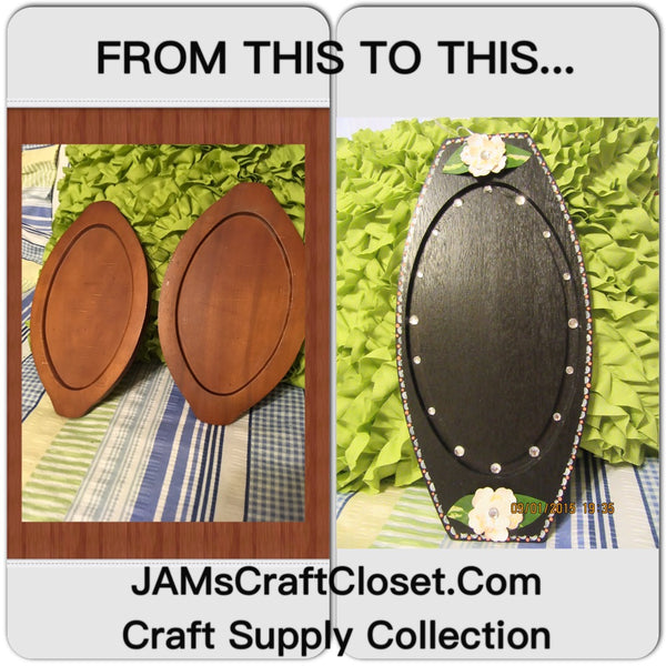 Wooden Platter Small Ready for DIY Upcycle SET OF 2 {{ JAMsCraftCloset }}
