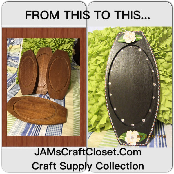 Wooden Platter Ready for DIY Upcycle {{ JAMsCraftCloset }}