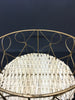 Basket Flower Girl Wire Woven Bottom Round Vintage Gold Delicate Wire Bows Wedding {{ JAMsCraftCloset }}