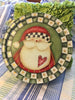 Tin Vintage SANTA Round 13 Inches in Diameter 4 1/2 Inches Tall {{ JAMsCraftCloset }}