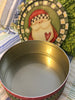 Tin Vintage SANTA Round 13 Inches in Diameter 4 1/2 Inches Tall {{ JAMsCraftCloset }}