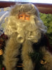 Santa Vintage Burgundy and Green Standing 17 Inches Tall With Pinecone and Snowflake Garland {{ JAMsCraftCloset }}