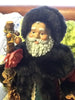 Santa Vintage Rust and Green Standing 17 Inches Tall With Staff Basket and Rose Flowers {{ JAMsCraftCloset }}