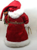Santa Vintage Red White and Green Standing 12 Inches Tall With Scrolls and Garland {{ JAMsCraftCloset }}