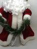 Santa Vintage Ethnic Red White and Green Standing 12 Inches Tall With Pearls in the Garland {{ JAMsCraftCloset }}