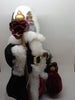 Santa Vintage Ethnic Standing Red and Green With Staff and Bag 13 Inches Tall {{ JAMsCraftCloset }}