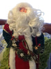 Santa Vintage Standing Red Green and White 24 Inches Tall With Pine Garland Stars and Berries {{ JAMsCraftCloset }}