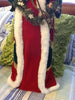 Santa Vintage Standing Red Green and White 24 Inches Tall With Pine Garland Stars and Berries {{ JAMsCraftCloset }}