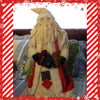 Santa Vintage Standing Primitive With Patches 28 Inches Gingerbread Cookies and Tree Garland {{ JAMsCraftCloset }}