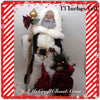 Santa Vintage Ethnic Standing Red and Green With Staff and Bag 13 Inches Tall {{ JAMsCraftCloset }}