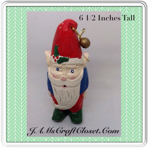 Santa Vintage Shelf Sitter 6 1/2 Inches Tall Holiday Decor {{ JAMsCraftCloset }}