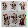 Vintage Santa Shelf Sitters Set of 3 Stands 5 Inches Tall Holiday Christmas Decor Gift Idea {{ JAMsCraftCloset }}