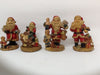 Vintage Santa Shelf Sitters Set of 4 Stands 3 Inches Tall Made Out of Pecans Holiday Christmas Decor {{ JAMsCraftCloset }}