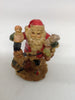 Vintage Santa Shelf Sitters Set of 4 Stands 3 Inches Tall Made Out of Pecans Holiday Christmas Decor {{ JAMsCraftCloset }}