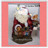 Vintage Tin Santa Standing With a Bird House Bird and Toys {{ JAMsCraftCloset }}