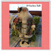 Vintage Table Top Santa in White Gold and Rose Floral Coat Holding a Rose Bouquet and Beads {{ JAMsCraftCloset }}