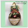 Vintage Fisherman Santa Shelf Sitter With His Net Paddle and Fishing Basket {{ JAMsCraftCloset }}
