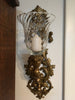 Sconce Gold Vintage With Artificial Vine and Clear Glass Swirled Votive...Includes Sconce, Votive, and Artificial Vine JAMsCraftCloset