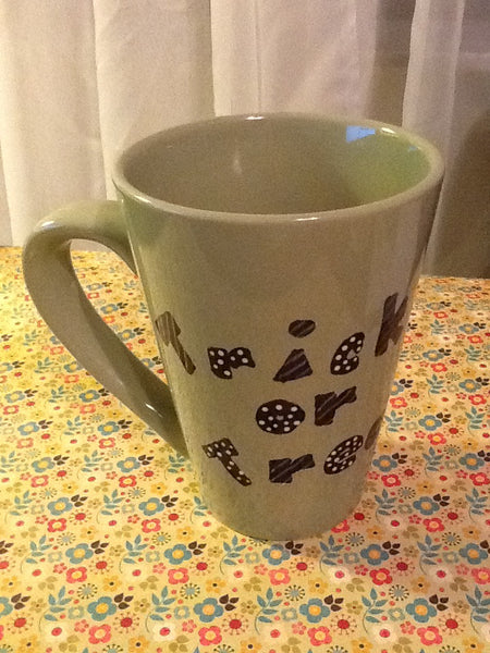 Mugs Cups Halloween Trick or Treat Hand Painted {{ JAMsCraftCloset }}