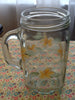 Mugs Mason Jar Hand Painted Floral Aqua Yellow Purple Pink Blue {{ JAMsCraftCloset }}
